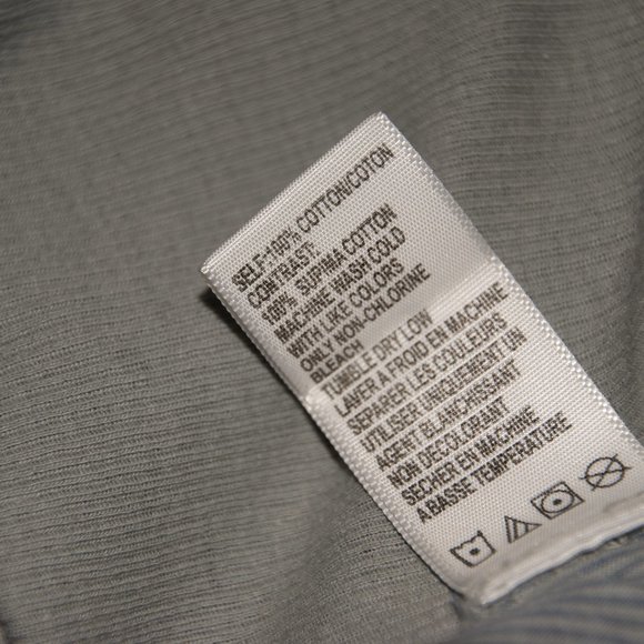 JAMES PERSE Gray Striped Contrast Panel Shirt 2/M - Picture 8 of 11